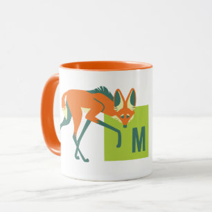M is for Maned Wolf (tangerine) Mug