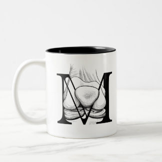 M is for Meniscus (mug) Two-Tone Coffee Mug