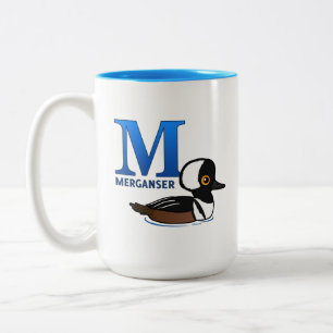 M is for Merganser Two-Tone Coffee Mug