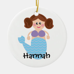 M is for Mermaid Personalized Ornament