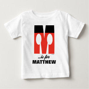 M is for Mickey   Add Your Name 2 Baby T-Shirt