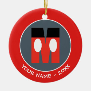 M is for Mickey   Add Your Name Ceramic Ornament