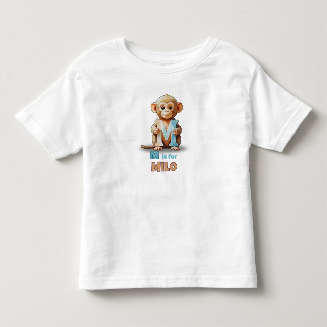 M is for Milo - Custom Toddler Shirt (Front)