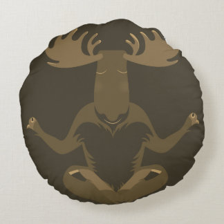 M is for Moose Round Pillow