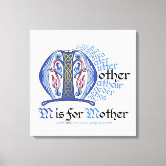 M is for Mother Canvas Print