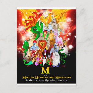M is For Mythical Post Card