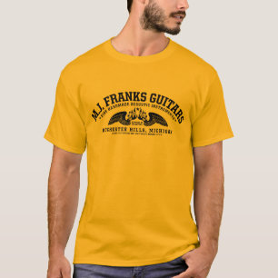 M.J. Franks Guitars Wings Gold T-Shirt