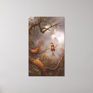 M. J. HEADE - Crimson Topaz Hummingbirds (1870-83) Canvas Print