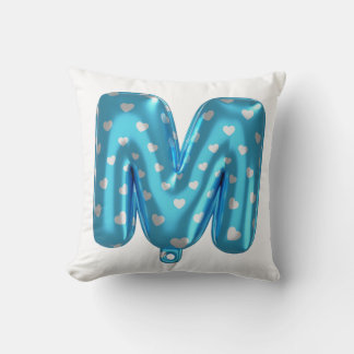 M Latter Colourful Print customize Throw Pillows