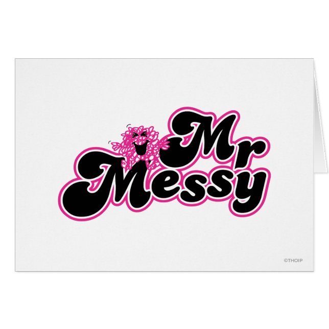 M. Messy | Grandes lettres noires et roses (Devant horizontal)