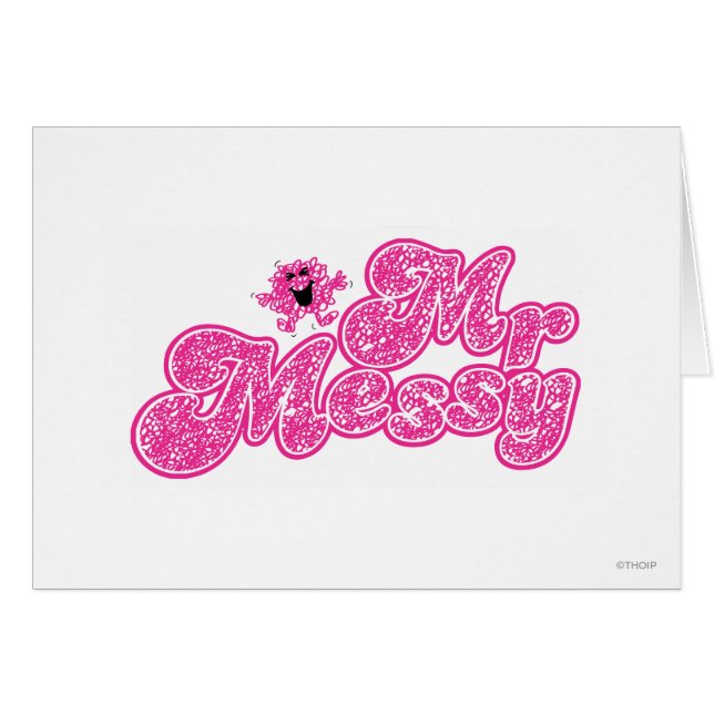 M. Messy | Nom rose étincelant (Devant horizontal)