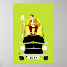 M. Mister Bean classique Mini voiture Poster
