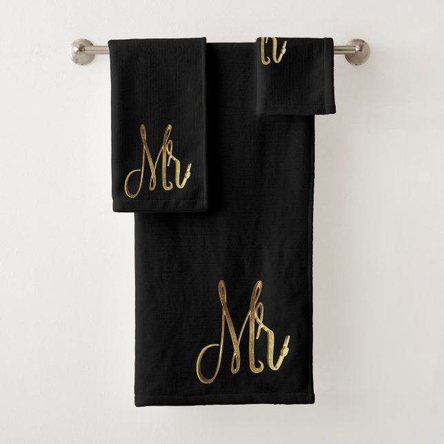 M. Mister Black and Gold Semblent une typographie  (En situation)