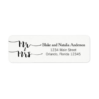 M. & Mme Black White Adresse de retour personnalis