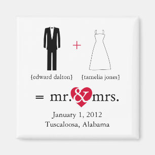 M. & Mme Do the Math Save the Date Magnet