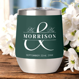 M. Mme Emerald Green Wedding Favor