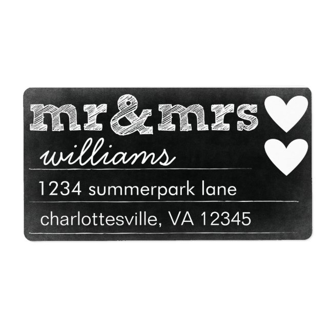 M. & Mme Étiquettes de adresse (Devant)