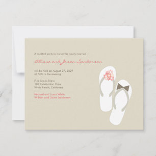 M. & Mme Flip Flops Carte de réception de mariage 