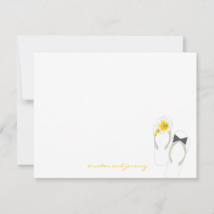 M. & Mme Flip Flops Carte de remerciements de mari