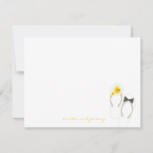 M. & Mme Flip Flops Carte de remerciements de mari (Devant)