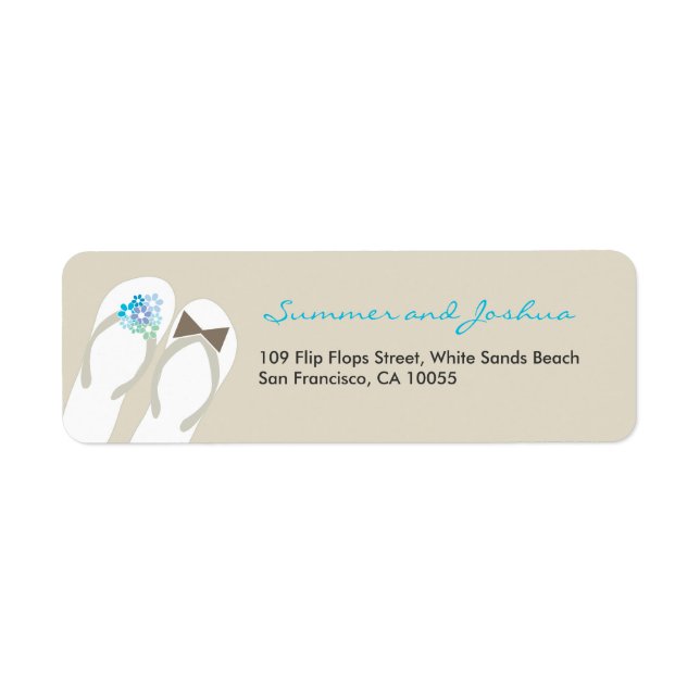 M. & Mme Flip Flops Étiquettes de adresse de maria (Devant)