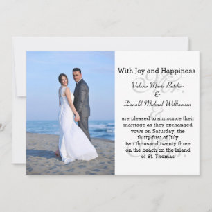 M. & Mme Gray - Faire-part de mariage photo