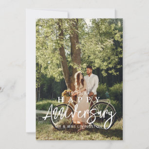 M. & Mme Happy Mariage Carte photo de l'anniversai