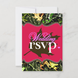 M. & Mme Hunting Camo Mariage rose chaud Cartes RS