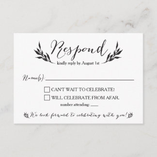 M. & Mme Kraft Rustic Wedding Carte RSVP