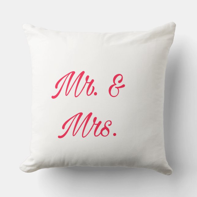 M. & Mme Oreiller Décoratif - Chambre Couple (Recto)