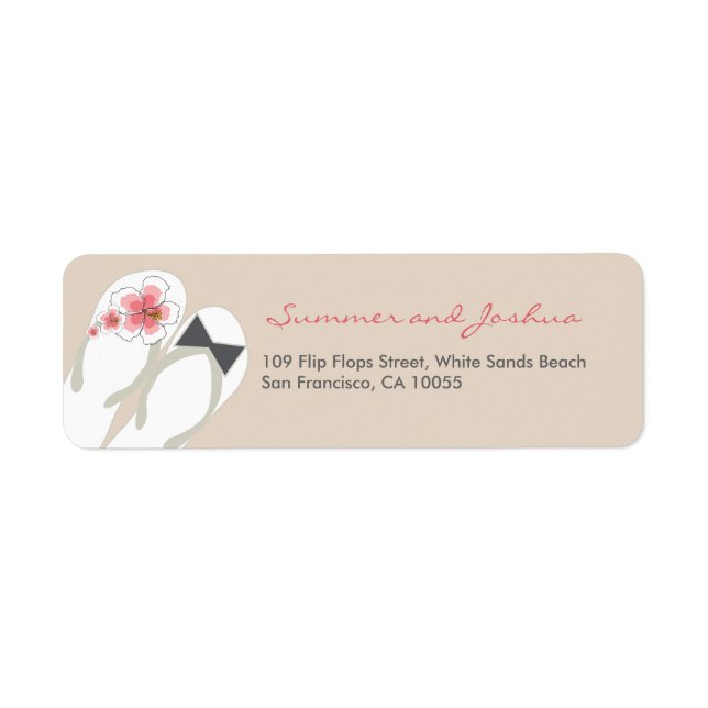 M. & Mme Pink Hibiscus Flip Flops Adresse du Maria (Devant)