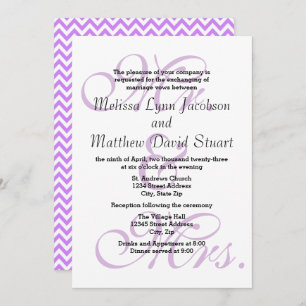 M. & Mme Purple - Invitation Mariage et réception