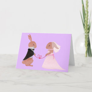M. & Mme Rabbit Carte de voeux Mariage