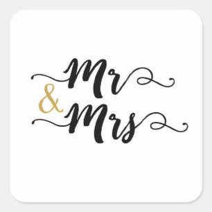 M. & Mme - Sticker Carré