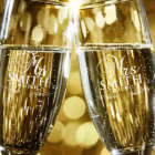 M. & Mme Tall Champagne Jeu de Flûte de Toast