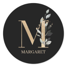 M Monogram Floral Personalized