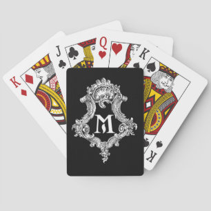 M Monogram Initial Playing Cards