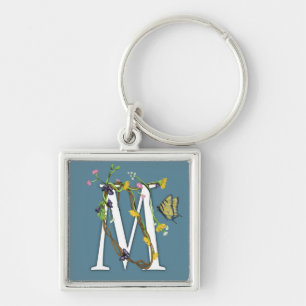 'M' monogram Keychain