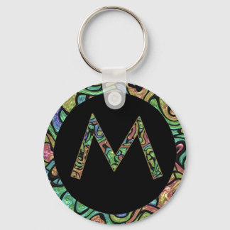 M Monogram Keychain