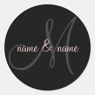 M monogram label - personalize
