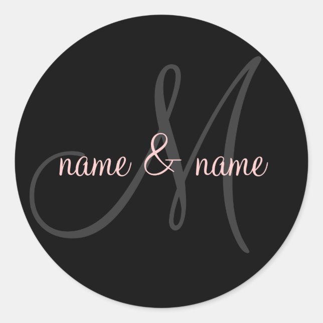 M monogram label - personalize (Front)