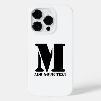 M Monogram Simple Modern Minimalist Personalized  Case-Mate iPhone 14 Pro Case