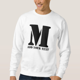 M Monogram Simple Modern Minimalist Personalized  Sweatshirt