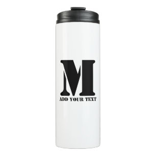 M Monogram Simple Modern Minimalist Personalized Thermal Tumbler