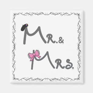 M. & MRS. Réfrigérateur Magnets