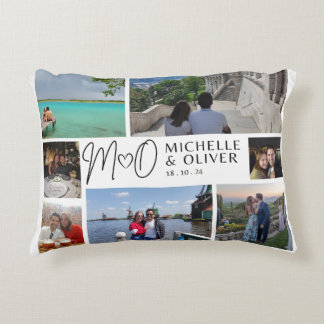 M+O Wedding Day Accent Pillow