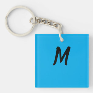 M on a Blue Keychain