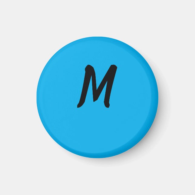 M on a Blue Magnet (Front)