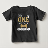 M. ONEderful 1st Birthday Toddler T-shirt