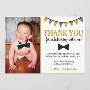 M. ONEderful Birthday Carte de remerciements avec 